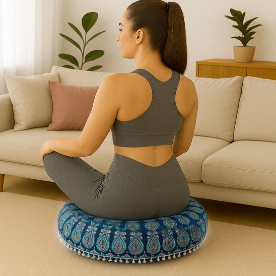 zafu de meditation traditionnel pour pratique zen